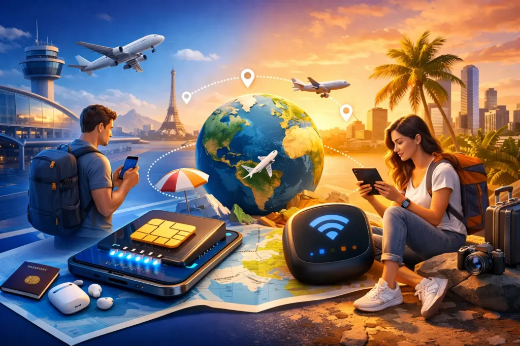 eSIM מול WiFi נייד - מה נכון לכם בנסיעה?